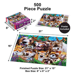 Selfies - Woodland Goofballs 500 Piece Jigsaw Puzzle