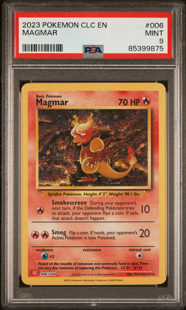 2023 POKEMON CLASSIC CHARIZARD & HO-OH ex DECK MAGMAR #6 PSA 9 (Online Order Only)