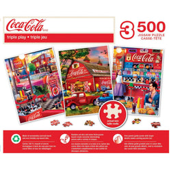 Coca-Cola - 500 Piece Jigsaw Puzzles 3 Pack (ONLINE ORDER ONLY)