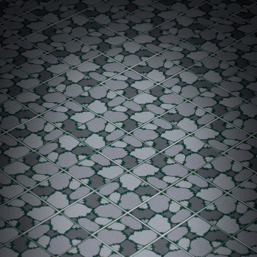 Cobblestone Flooring (Plant Overgrowth) - Custom Printed 2x2 Tile made using LEGO part (Online Order Only)