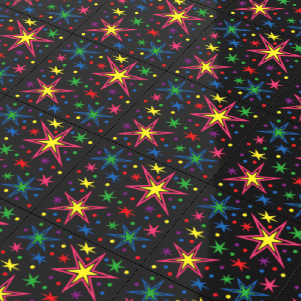 B3 Customs® 80's Arcade Carpet (Bursts) - Custom Printed 6x6 Tile for LEGO MOCs (Online Order Only)