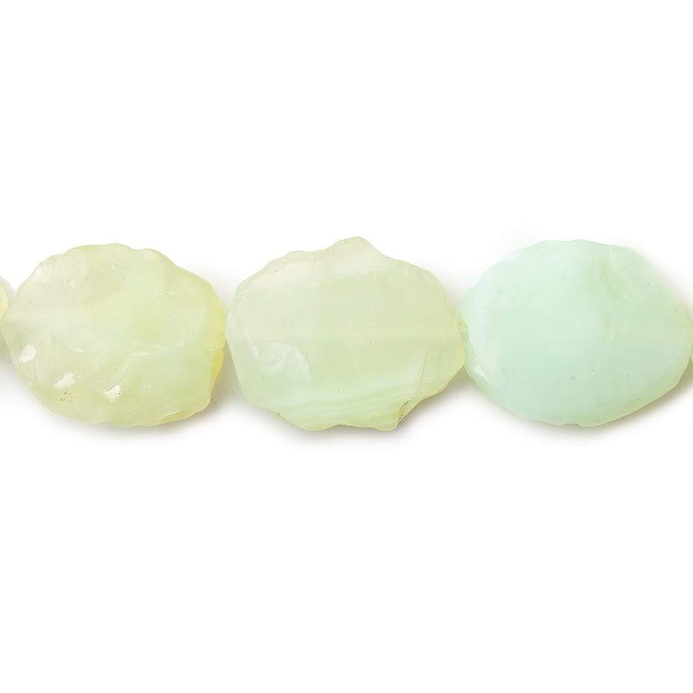 Lemonade Yellow Agate Tumbled Hammer Faceted Ovals (ONLINE ORDER ONLY)