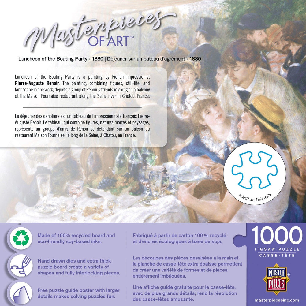 MasterPieces of Art - Luncheon of the Boating Party 1000 Piece Jigsaw Puzzle (ONLINE ORDER ONLY)
