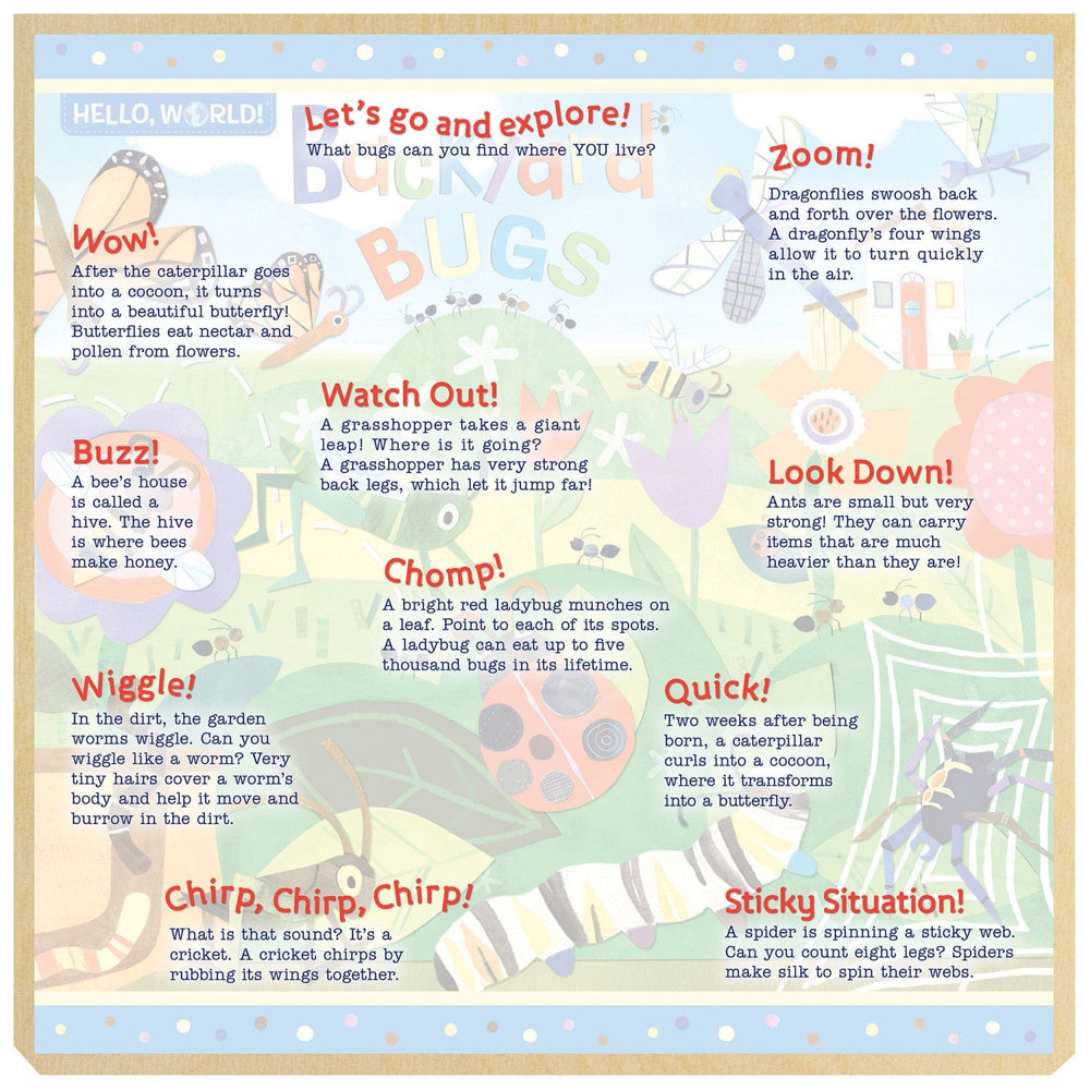 Hello, World! - Backyard Bugs 48 Piece Wood Jigsaw Puzzle (ONLINE ORDER ONLY)