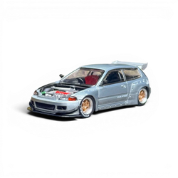 Pop Race Honda Civic EG6 Raw Metal 1:64
