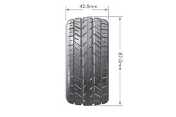Louise R/C ST-Rocket 1/16 Stadium Truck Tires, 12mm Hex, Soft, Mounted on Black Spoke Rim, Front/Rear (2) LT3188SB (ONLINE ORDER ONLY)