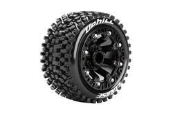 Louise R/C ST-Uphill 1/16 Stadium Truck Tires, 12mm Hex, Soft, Mounted on Black Spoke Rim, Front/Rear (2) LT3279SB (ONLINE ORDER ONLY)