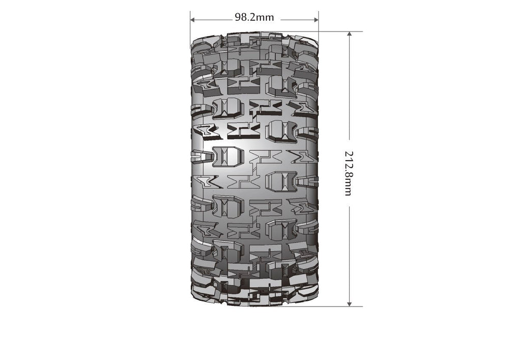 Louise RC MFT X-Pioneer Monster Truck Belted Tires Mounted 24mm Hex Arrma Kraton 8S (2) LT3296BM (ONLINE ORDER ONLY)