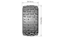 Louise MT-Pioneer Traxxas Maxx Sport Belted MFT Tires Bead-Lock 2.8 Rims 1/2-Offset Hex 17mm (2) (ONLINE ORDER ONLY)