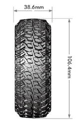 Louise R/C CR-Griffin 1/10 1.9" Crawler Class 1 Tires, 12mm Hex on Black Rim, Super Soft, Front/Rear (2) LT3344VB (ONLINE ORDER ONLY)