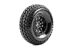Louise R/C CR-Griffin 1/10 1.9" Crawler Class 1 Tires, 12mm Hex on Black Rim, Super Soft, Front/Rear (2) LT3344VB (ONLINE ORDER ONLY)