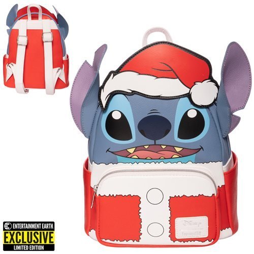 Loungefly Lilo & Stitch Holiday Santa Stitch Mini-Backpack- Entertainment Earth Exclusive (ONLINE ORDER ONLY)