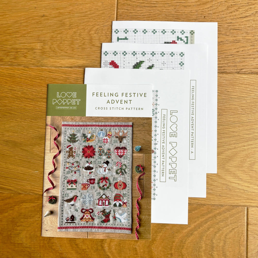 Love Poppet – Feeling Festive Advent Cross Stitch Kit (ONLINE ORDER ONLY)