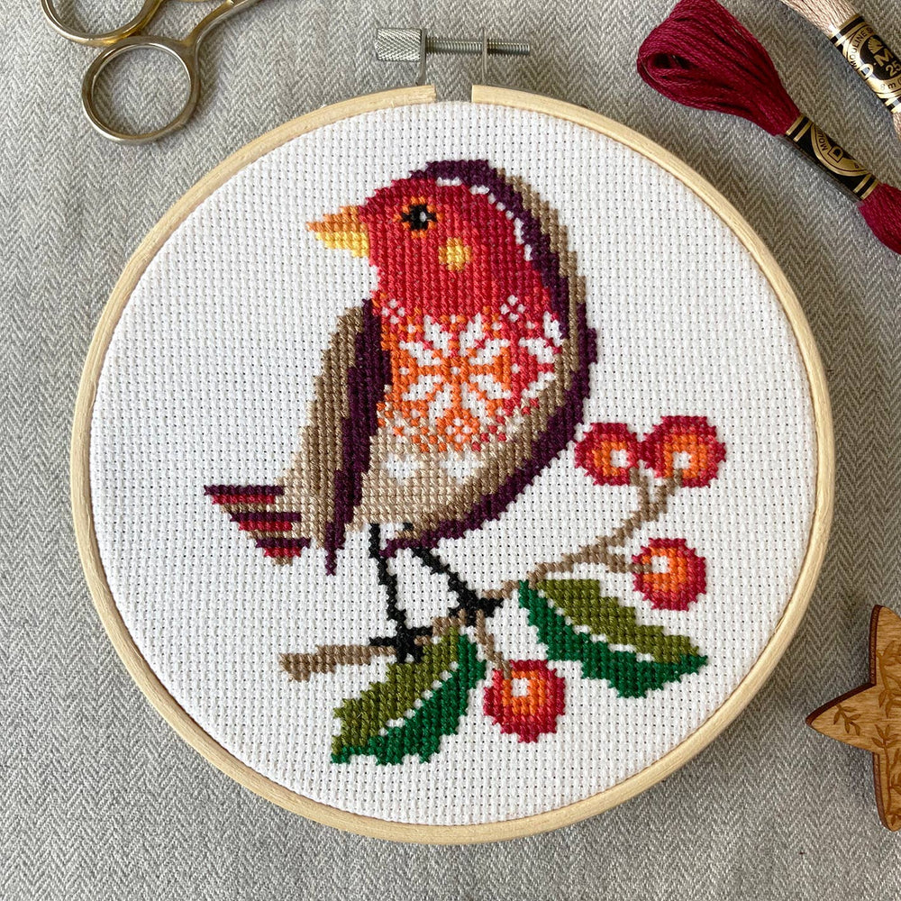 Love Poppet - Rockin Robin - Cross Stitch Kit (ONLINE ORDER ONLY)