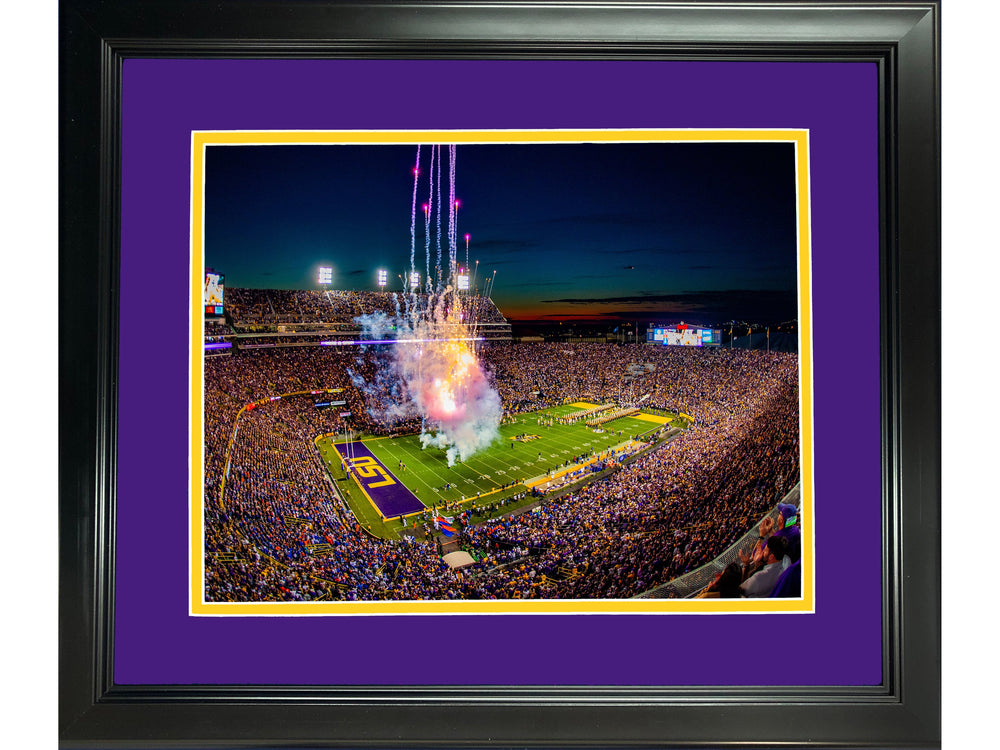 Framed Tiger Stadium (Death Valley) LSU Tigers 11"x14" NCAA Football Photo Professionally Matted (ONLINE ORDER ONLY)