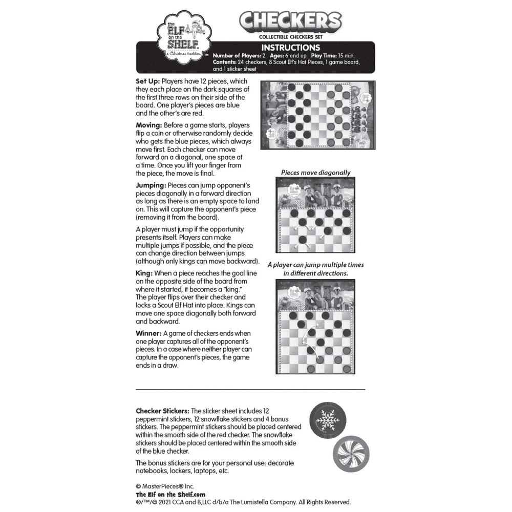 Elf on the Shelf Checkers Board Game (ONLINE ORDER ONLY)