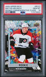 Graded 2024 Upper Deck Matvei Michkov #RC27 Rookie Commemorative Class Rookie RC Hockey Card PSA 10 Gem Mint (ONLINE ORDER ONLY)