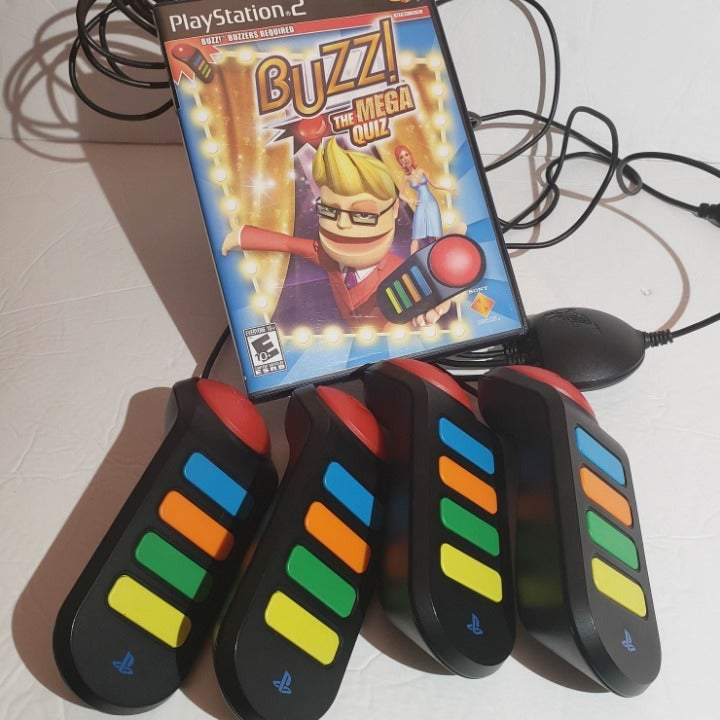 Buzz! Quiz 2-Game Bundle with Controllers (Playstation 2) (Online Order Only)