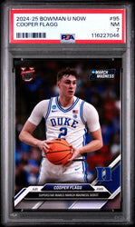 Graded 2024 Topps Bowman U Now Cooper Flagg #95 Rookie RC Basketball Card PSA 7 Near Mint (ONLINE ORDER ONLY)