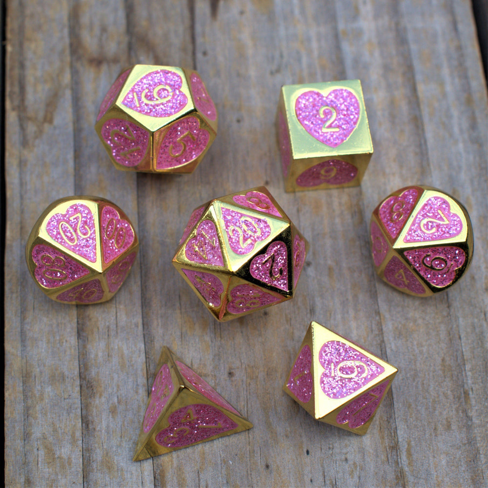Maiden Lillian's Heart Metal Dice Set (ONLINE ORDER ONLY)