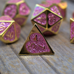 Maiden Lillian's Heart Metal Dice Set (ONLINE ORDER ONLY)