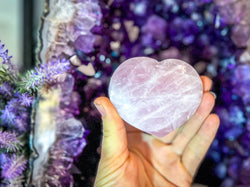 Rose Quartz Crystal Heart for Valentines Day Gift, Valentines Day Hearts (ONLINE ORDER ONLY)