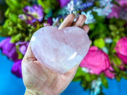 Rose Quartz Crystal Heart for Valentines Day Gift, Valentines Day Hearts (ONLINE ORDER ONLY)
