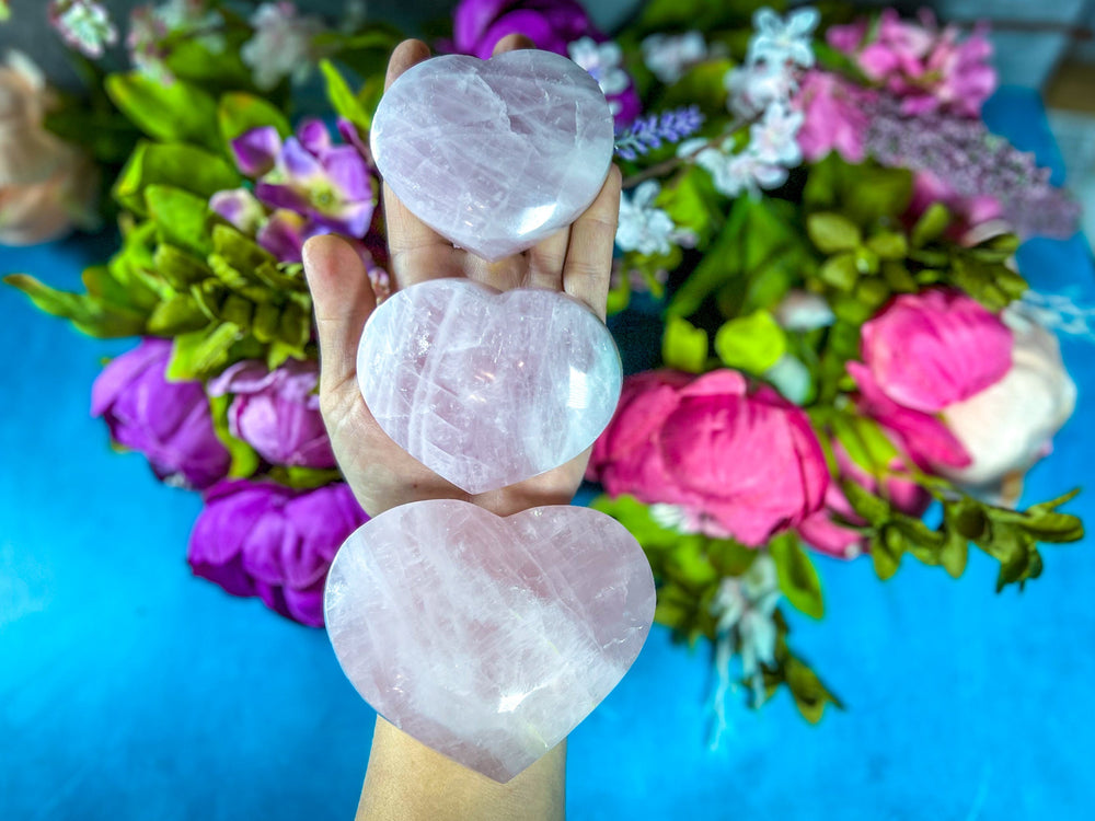 Rose Quartz Crystal Heart for Valentines Day Gift, Valentines Day Hearts (ONLINE ORDER ONLY)