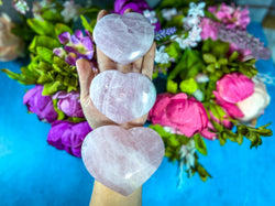 Rose Quartz Crystal Heart for Valentines Day Gift, Valentines Day Hearts (ONLINE ORDER ONLY)