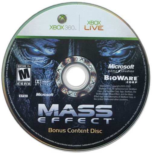 Mass Effect Bonus Content Disc (Xbox 360) (ONLINE ORDER ONLY)