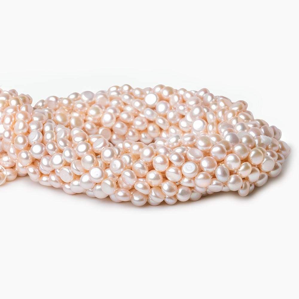 Mauve Side Drill Button Freshwater Pearl, A Grade (ONLINE ORDER ONLY)