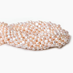 Mauve Side Drill Button Freshwater Pearl, A Grade (ONLINE ORDER ONLY)