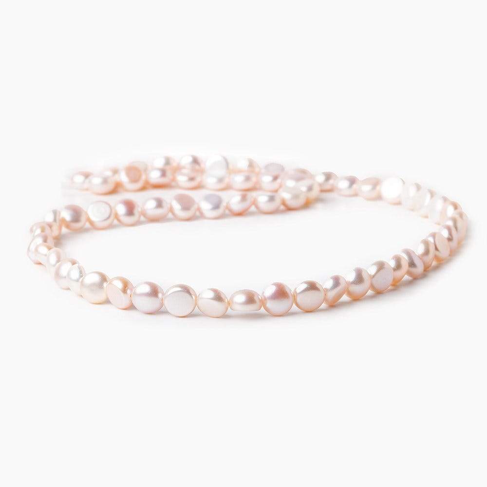 Mauve Side Drill Button Freshwater Pearl, A Grade (ONLINE ORDER ONLY)