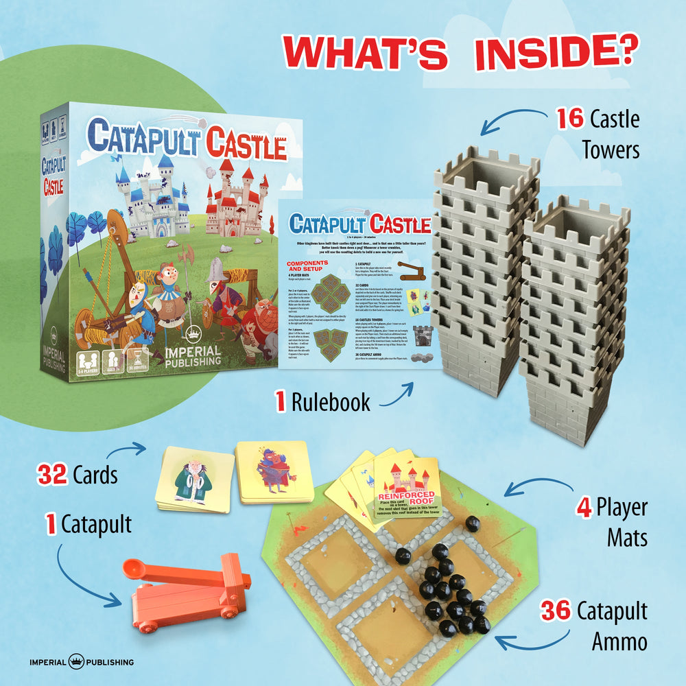Catapult Castle 1-4 Player Medieval Dexterity Game - (ONLINE ORDER ONLY)