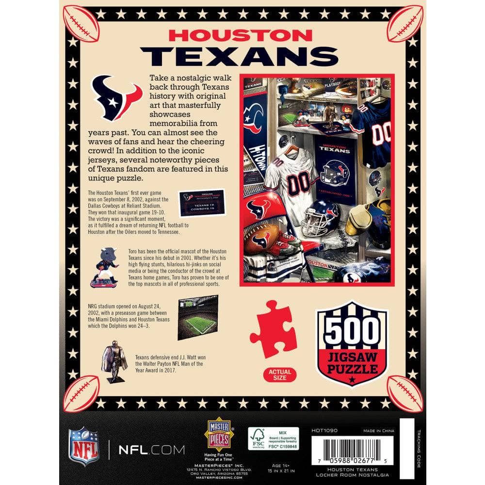 Houston Texans - Locker Room 500 Piece Jigsaw Puzzle