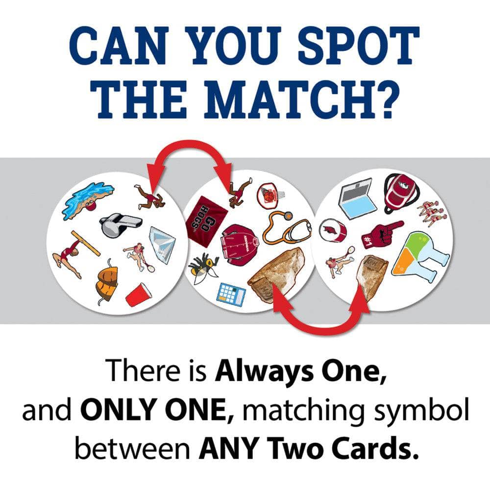 Arkansas Razorbacks Spot It! Card Game (ONLINE ORDER ONLY)