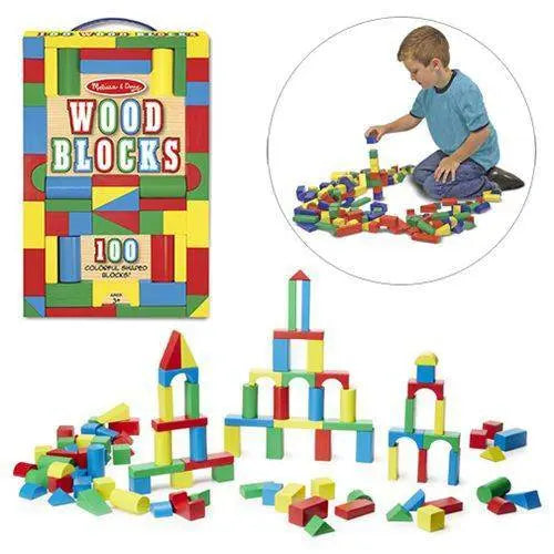 Melissa & Doug - 100 Wood Blocks Set (Online Order Only)