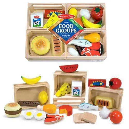 Melissa & Doug - Food Groups Wooden Play Set (Online Order Only)