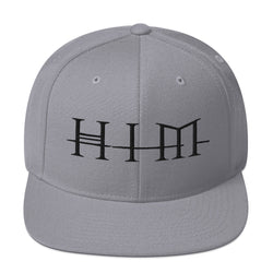 HIM Classic Logo Grey Embroidered Snap Back Hat [Apparel] (ONLINE ORDER ONLY)