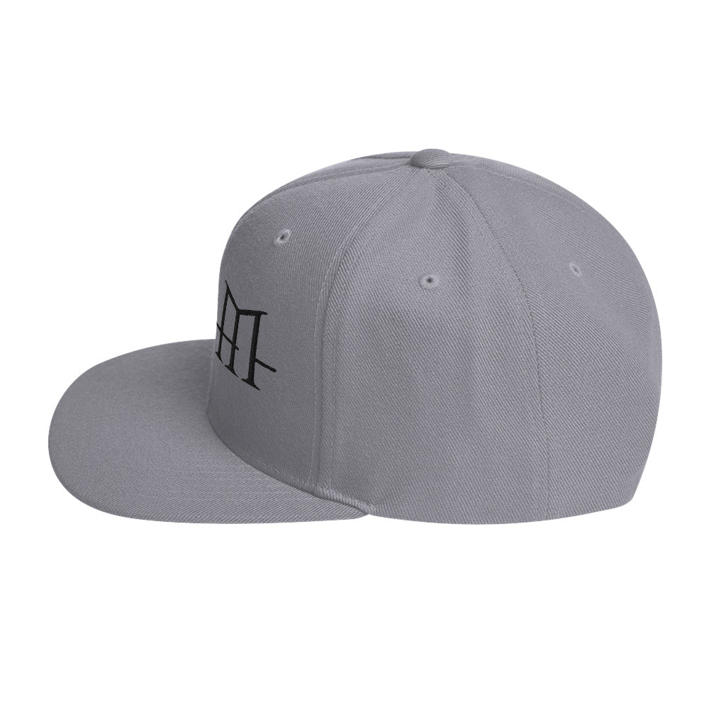 HIM Classic Logo Grey Embroidered Snap Back Hat [Apparel] (ONLINE ORDER ONLY)