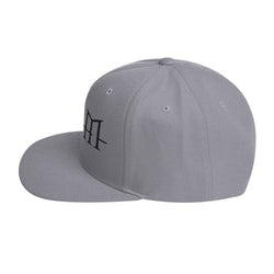 HIM Classic Logo Grey Embroidered Snap Back Hat [Apparel] (ONLINE ORDER ONLY)