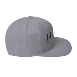 HIM Classic Logo Grey Embroidered Snap Back Hat [Apparel] (ONLINE ORDER ONLY)