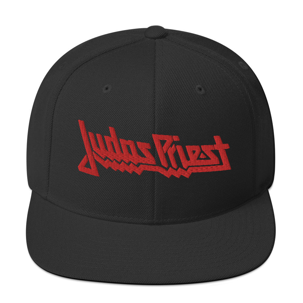 Judas Priest Red Logo Embroidered Snapback Hat [Apparel] (ONLINE ORDER ONLY)
