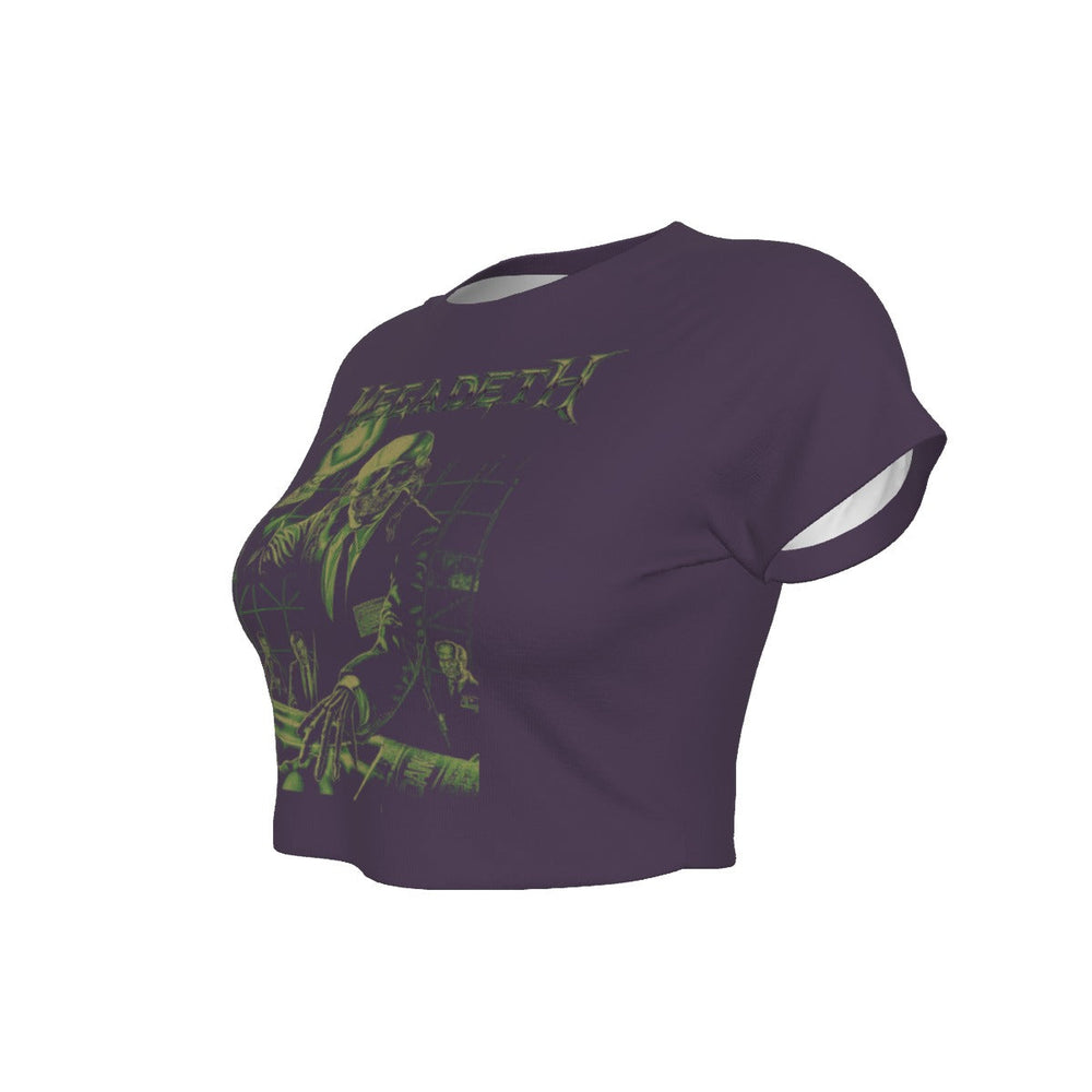 Megadeth Vic Suit Women's Crop Top [Apparel] (ONLINE ORDER ONLY)