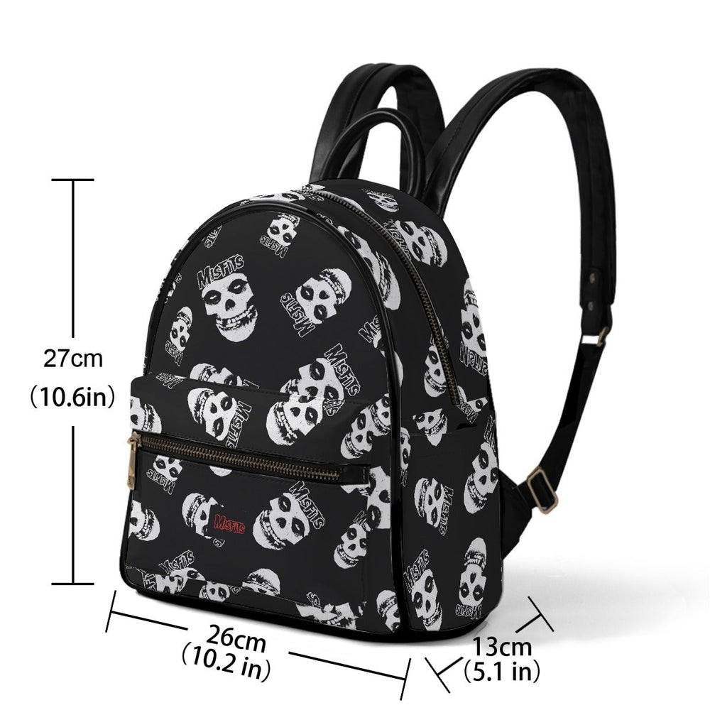 Misfits Classic Skull Mini-Backpack - Vegan Leather [Backpack] (ONLINE ORDER ONLY)