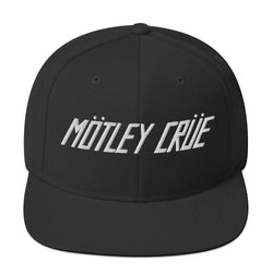Motley Crue Classic Logo Black Embroidered Snap Back Hat [Apparel] (ONLINE ORDER ONLY)