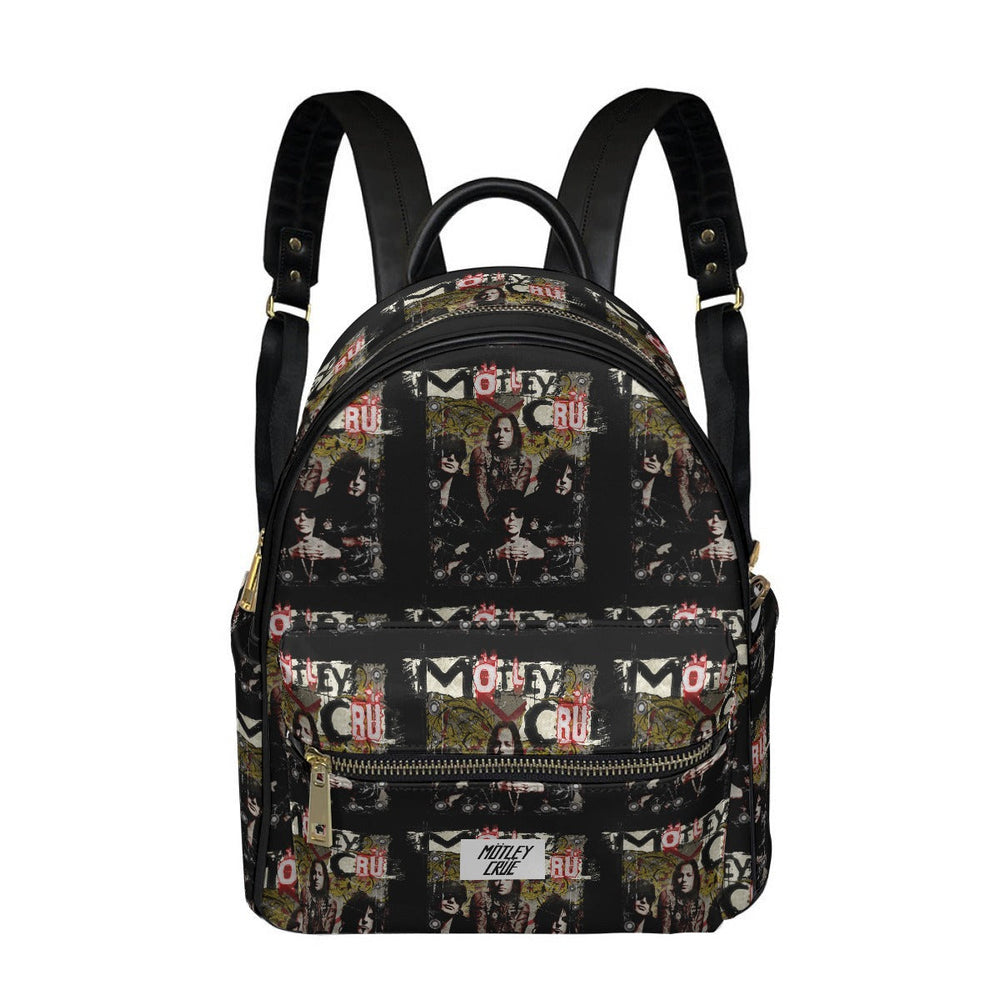 Motley Crue Grafitti Mini-Backpack - Vegan Leather [Backpack] (ONLINE ORDER ONLY)