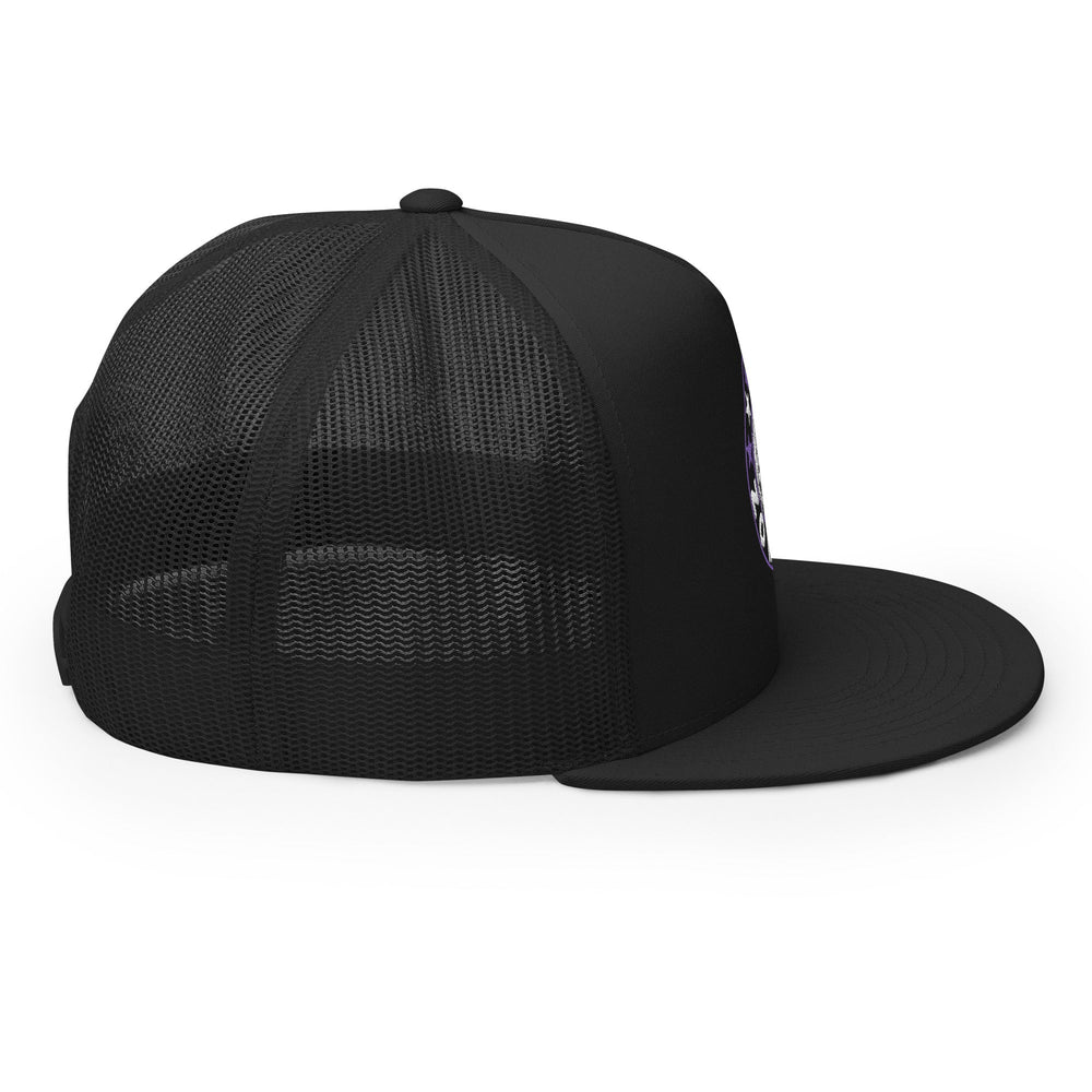 Rob Zombie Purple Circle Embroidered Trucker Hat [Apparel] (ONLINE ORDER ONLY)
