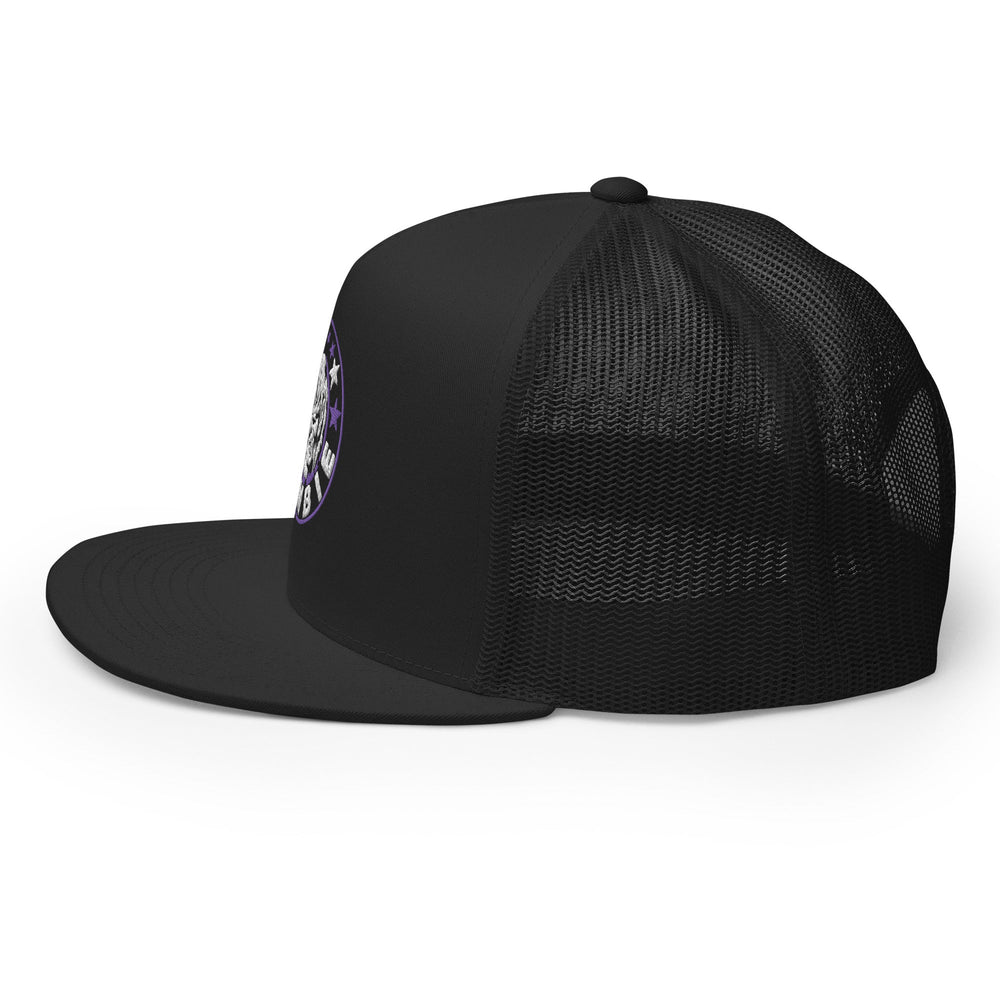 Rob Zombie Purple Circle Embroidered Trucker Hat [Apparel] (ONLINE ORDER ONLY)