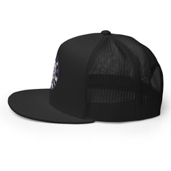 Rob Zombie Purple Circle Embroidered Trucker Hat [Apparel] (ONLINE ORDER ONLY)